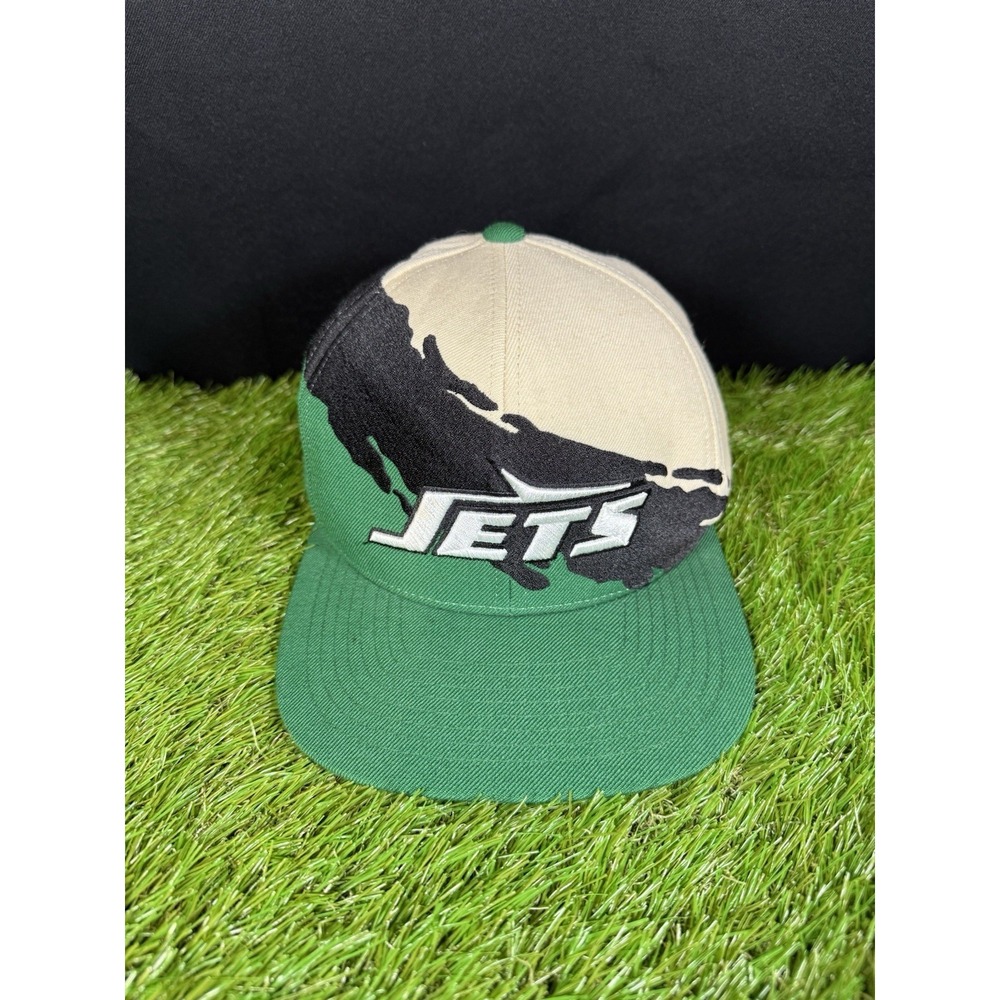 NEW YORK JETS NFL MITCHELL & NESS 3 TONE SNAPBACK CAP HAT VINTAGE COLLECTION